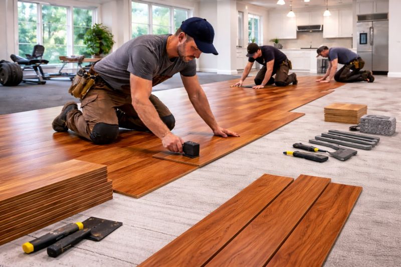 Cherry Floor Installation in Piru, CA