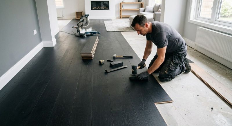 Dark Wood Floor Installation in Thousand Oaks, CA