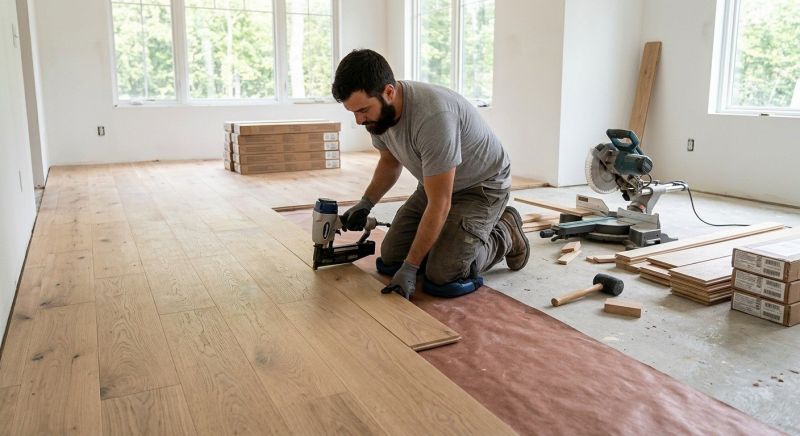 Oak Floor Installation in Castaic, CA