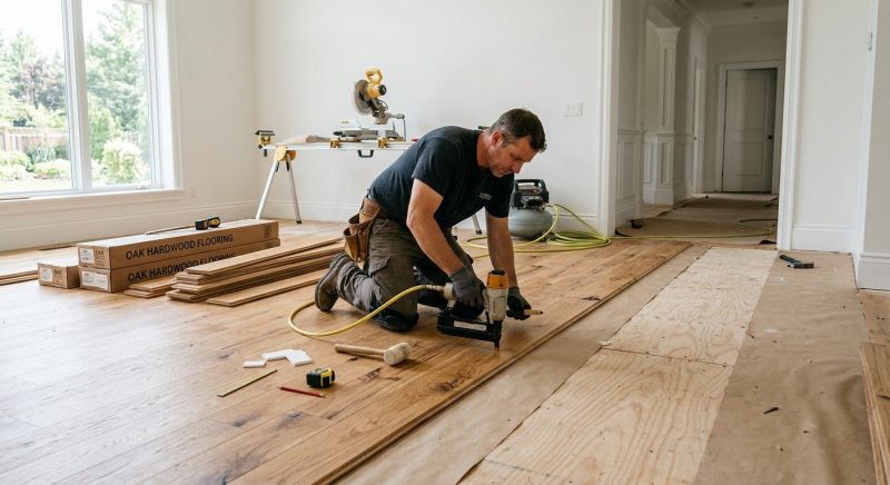 Oak Floor Installation in Castaic, CA