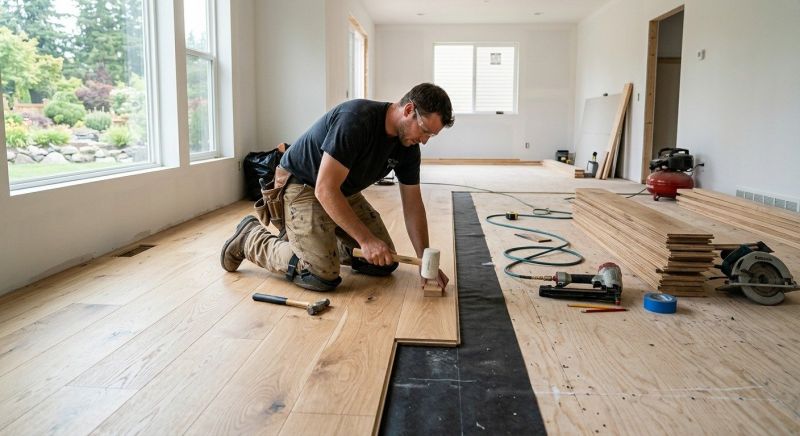 White Oak Floor Installation in Thousand Oaks, CA